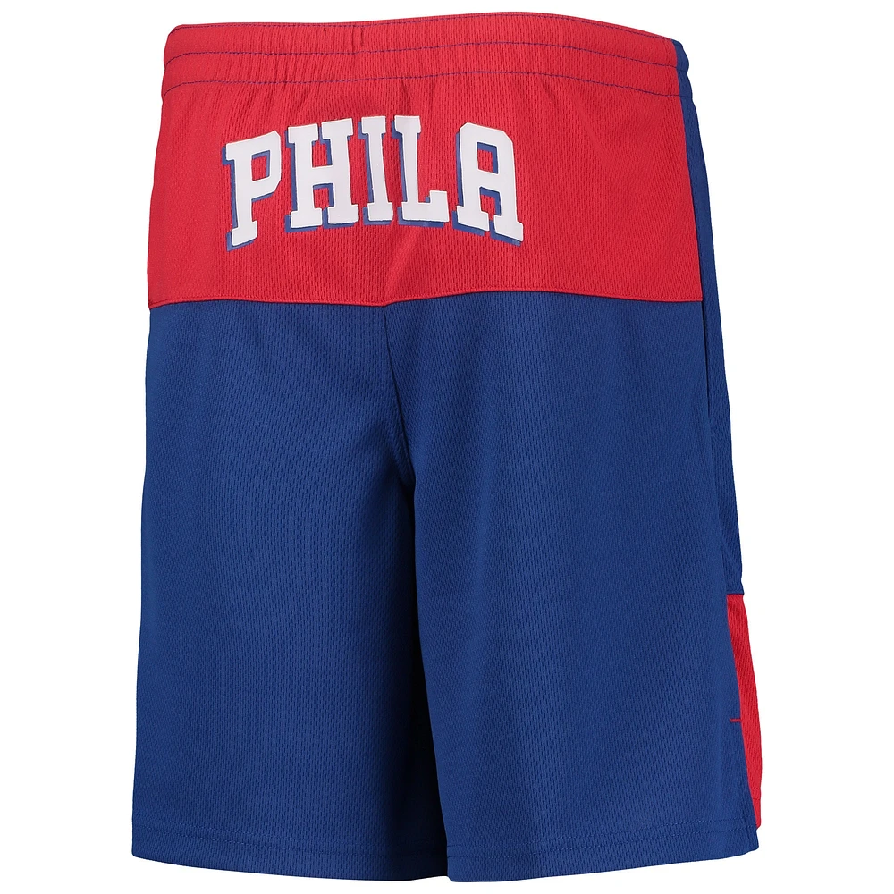 Youth Joel Embiid Royal Philadelphia 76ers Pandemonium Name & Number Shorts