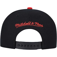 Youth Mitchell & Ness  Black/Red Philadelphia 76ers Two-Tone Snapback Hat