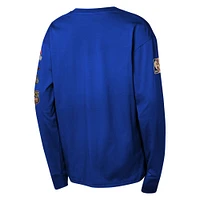 Youth Mitchell & Ness Royal Philadelphia 76ers  Hardwood Classics All Over Long Sleeve T-Shirt