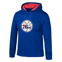 Youth Mitchell & Ness Royal Philadelphia 76ers Hardwood Classics Legendary Slub Lightweight Pullover Hoodie