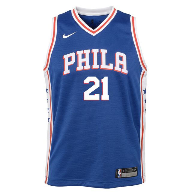 Enfant Nike Joel Embiid Royal Philadelphia 76ers Swingman - Maillot Icon Edition