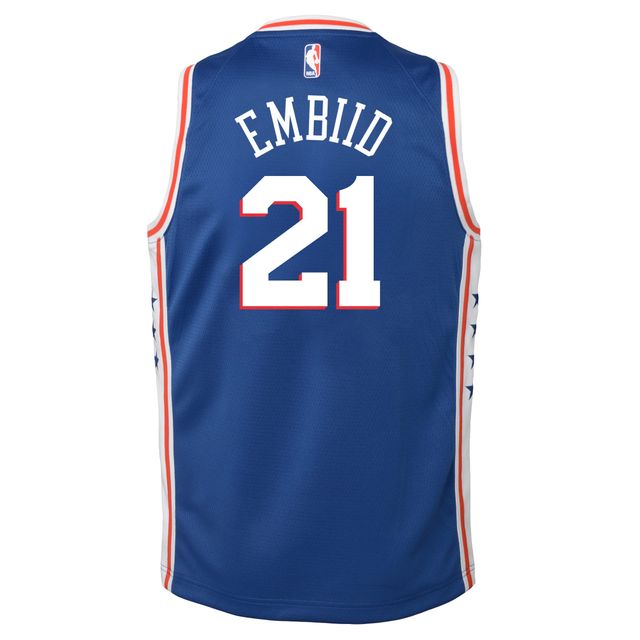Enfant Nike Joel Embiid Royal Philadelphia 76ers Swingman - Maillot Icon Edition