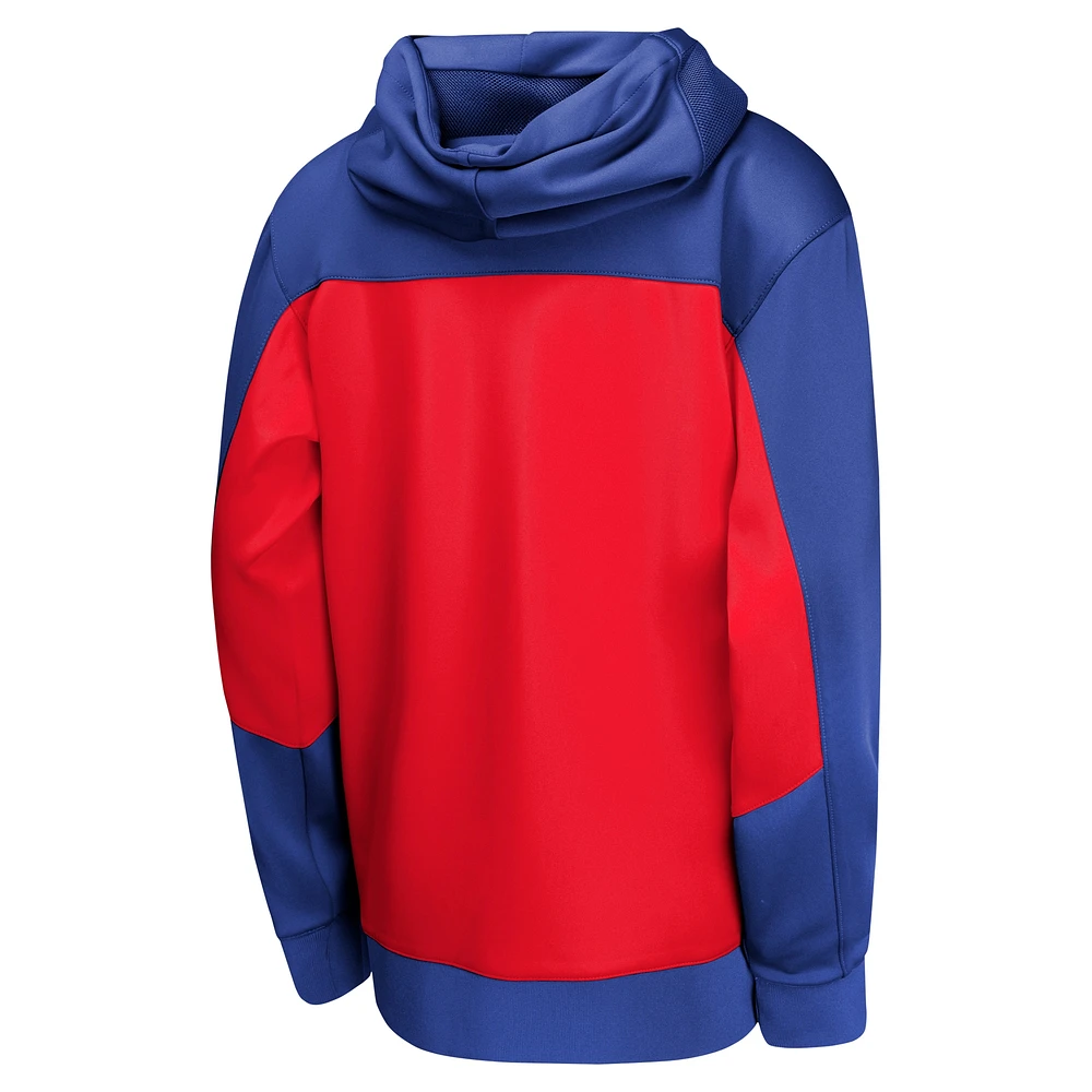 Youth Nike Royal/Red Philadelphia 76ers Authentic On-Court Showtime Performance Full-Zip Hoodie