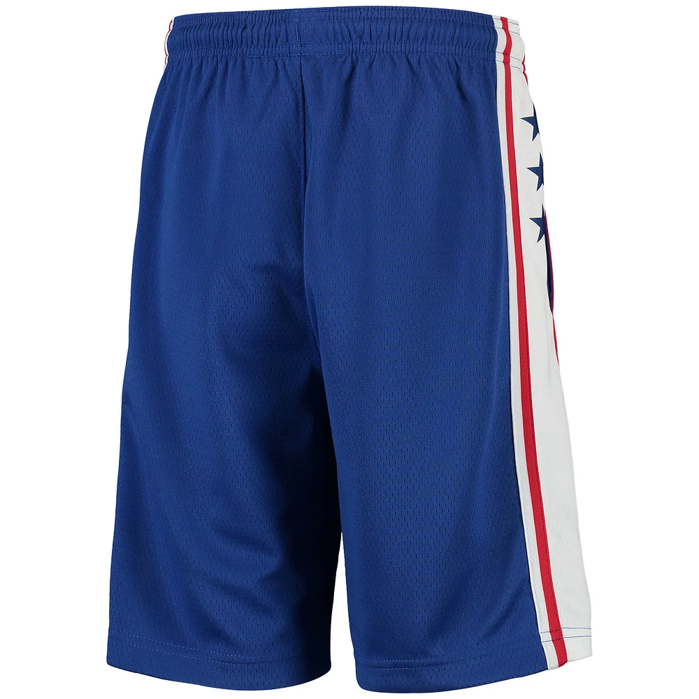 Youth Nike Royal Philadelphia 76ers 2020/21 Swingman Shorts - Icon Edition