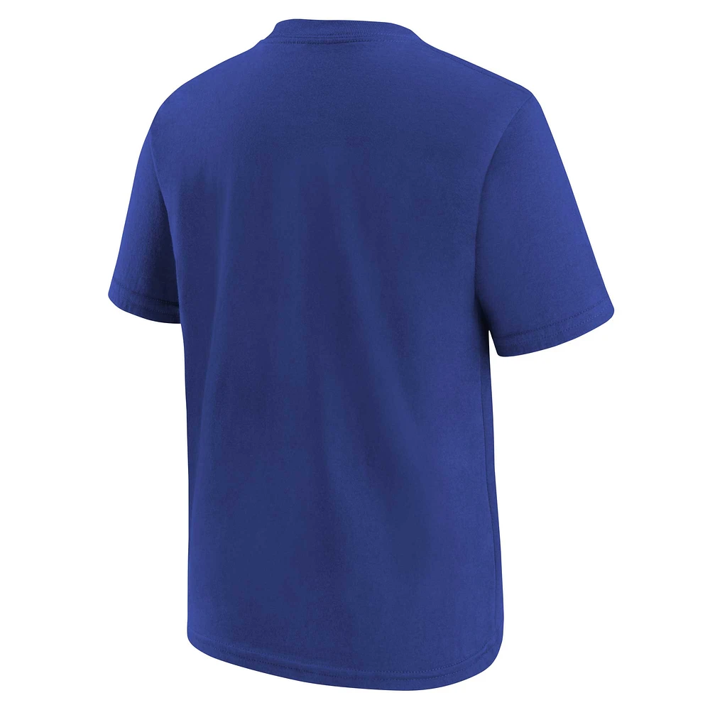Youth Nike Royal Philadelphia 76ers Essential Asbury Block - T-Shirt