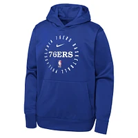 Youth Nike Royal Philadelphia 76ers Performance Practice Spotlight Pullover Hoodie