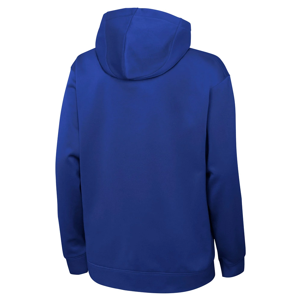 Youth Nike Royal Philadelphia 76ers Performance Practice Spotlight Pullover Hoodie