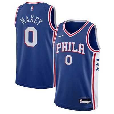Maillot Nike Tyrese Maxey Royal Philadelphia 76ers Swingman pour jeune - Édition Icon