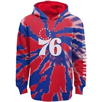 Youth Royal/Red Philadelphia 76ers Statement Edition Tie-Dye - Pullover Hoodie
