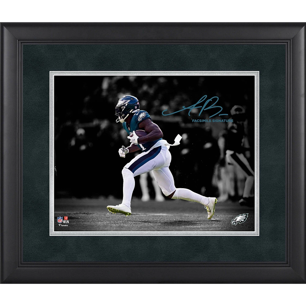 Photographie encadrée de 11" x 14 " de la signature fac-similé d'AJ Brown des Philadelphia Eagles