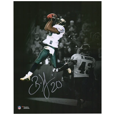 Brian Dawkins Philadelphia Eagles Autographed 11" x 14" White Jersey Spotlight Photograph