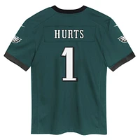 Maillot de match Nike Jalen Hurts vert minuit des Eagles Philadelphie pour bébé
