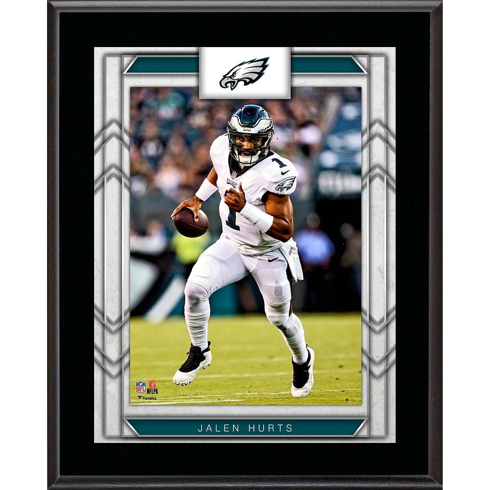 Plaque de joueur encadrée par sublimation de 10,5" x 13" des Philadelphia Eagles avec Jalen Hurts