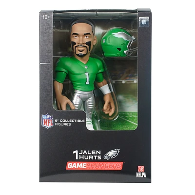 Figurine en vinyle de 6 pouces de Jalen Hurts Philadelphia Eagles Kelly Green Alternate Jersey - Exclusivité Fanatics - Recherchez des variantes de couleurs unies rares