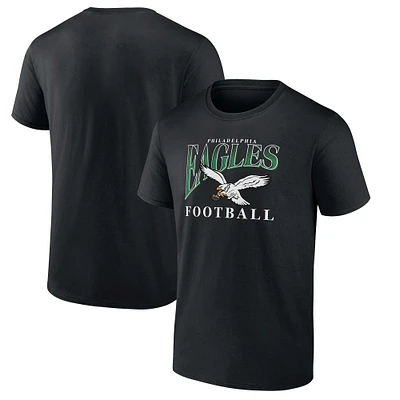 T-shirt de football noir pour hommes Fanatics Philadelphia Eagles