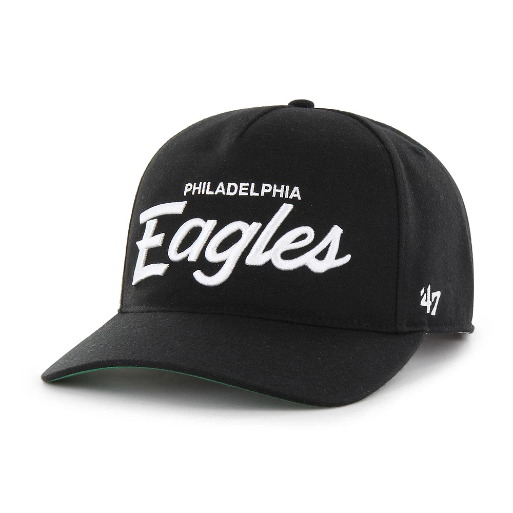 Men's '47 Black Philadelphia Eagles Attitude Hitch Relaxed Adjustable Hat