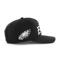 Men's '47 Black Philadelphia Eagles Attitude Hitch Relaxed Adjustable Hat