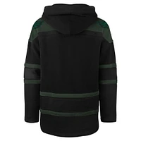 Men's '47 Black Philadelphia Eagles Dark Pop Lace-Up Pullover Hoodie