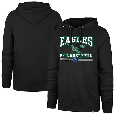 Sweat à capuche noir Philadelphia Eagles Packed House Headline '47 pour homme