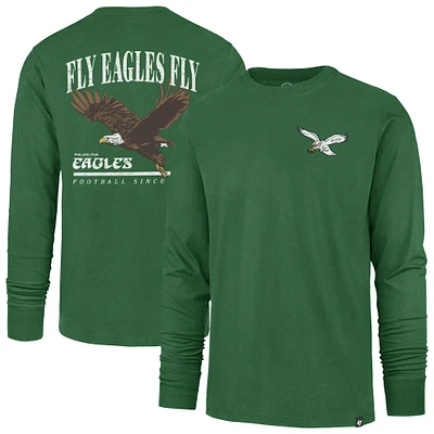 T-shirt à manches longues Franklin '47 Kelly Green pour homme des Philadelphia Eagles