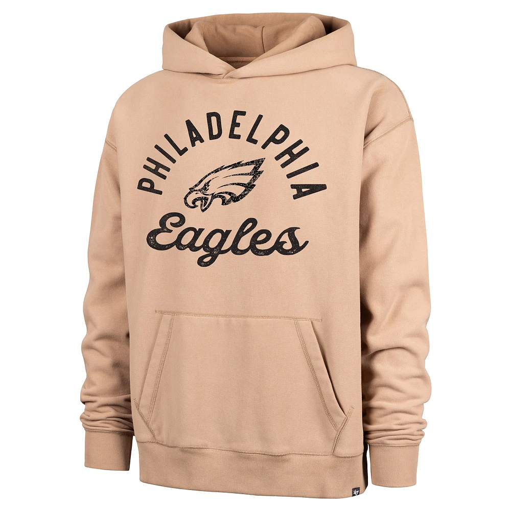 Sweat à capuche Dusted Bowline River pour homme '47 Khaki Philadelphia Eagles