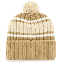 Men's '47 Khaki Philadelphia Eagles Two-Time Super Bowl Champions Plateau Cuffed Knit with Pom
