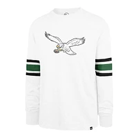 Men's '47 White Philadelphia Eagles Gridiron Throwback Premier Brex Long Sleeve T-Shirt
