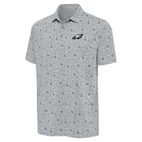 Men's Antigua Heather Gray Philadelphia Eagles Relentless Polo