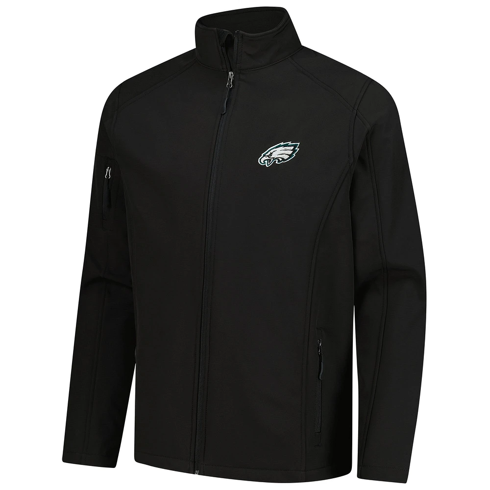 Men's Dunbrooke Black Philadelphia Eagles Sonoma Softshell Full-Zip Jacket