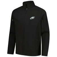 Men's Dunbrooke Black Philadelphia Eagles Sonoma Softshell Full-Zip Jacket