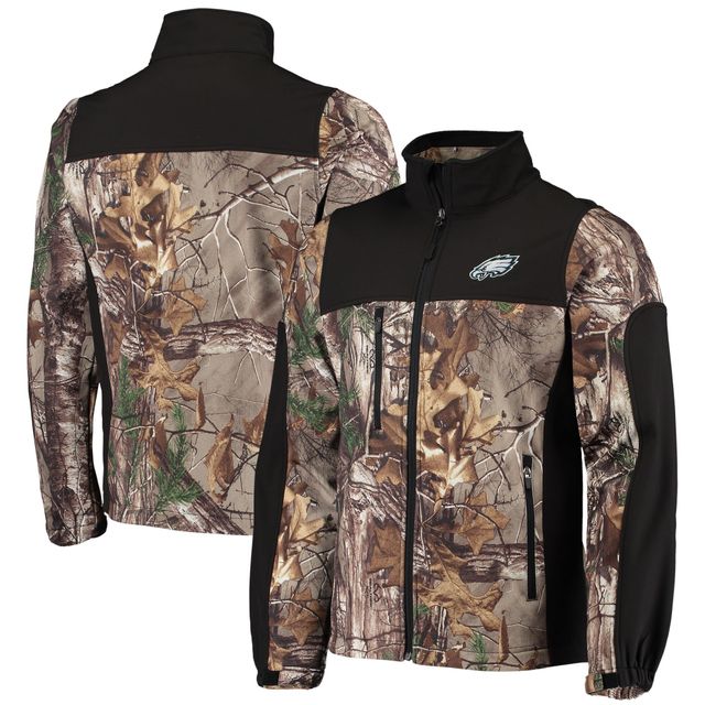 Dunbrooke Realtree Camo/Black Philadelphia Eagles Circle Hunter Softshell Full-Zip Veste pour homme