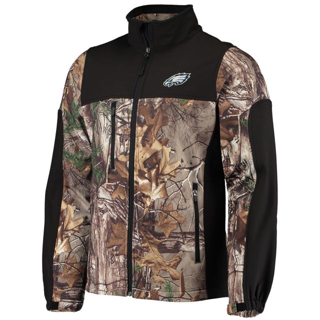 Dunbrooke Realtree Camo/Black Philadelphia Eagles Circle Hunter Softshell Full-Zip Veste pour homme