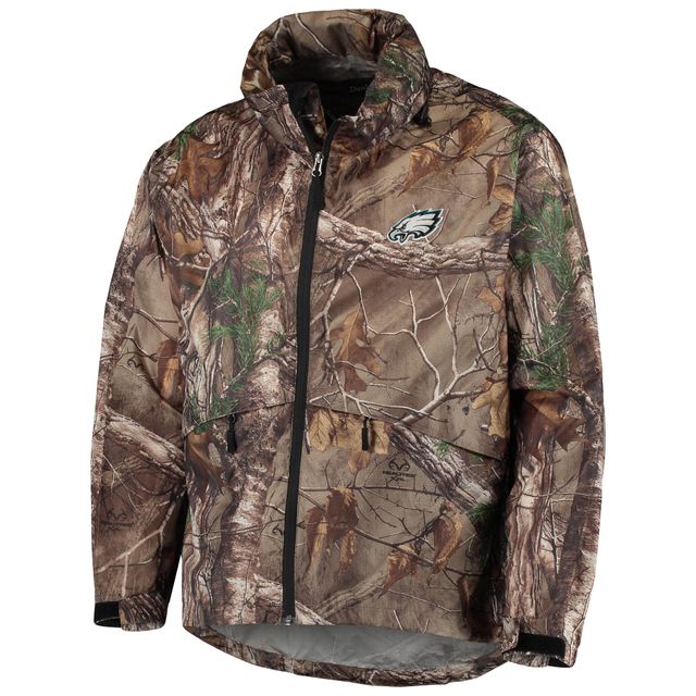 Dunbrooke Realtree Camo Philadelphia Eagles Circle Sportsman Veste imperméable compressible entièrement zippée pour homme