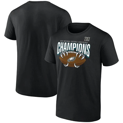 T-shirt Fanatics noir pour homme Philadelphia Eagles Champions NFC 2024 Hometown