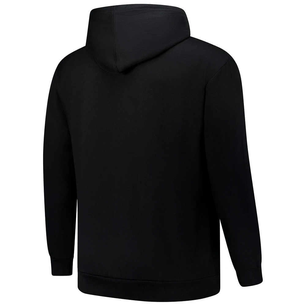Men's Fanatics  Black Philadelphia Eagles Big & Tall Full-Zip Hoodie