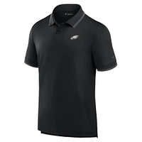 Men's Fanatics Black Philadelphia Eagles Front Office Pique Polo