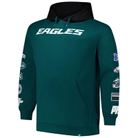 Men's Fanatics Green Philadelphia Eagles Big & Tall Patched Out Pullover Hoodie