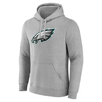 Sweat à capuche en polaire gris chiné Philadelphia Eagles Deliver pour homme Fanatics