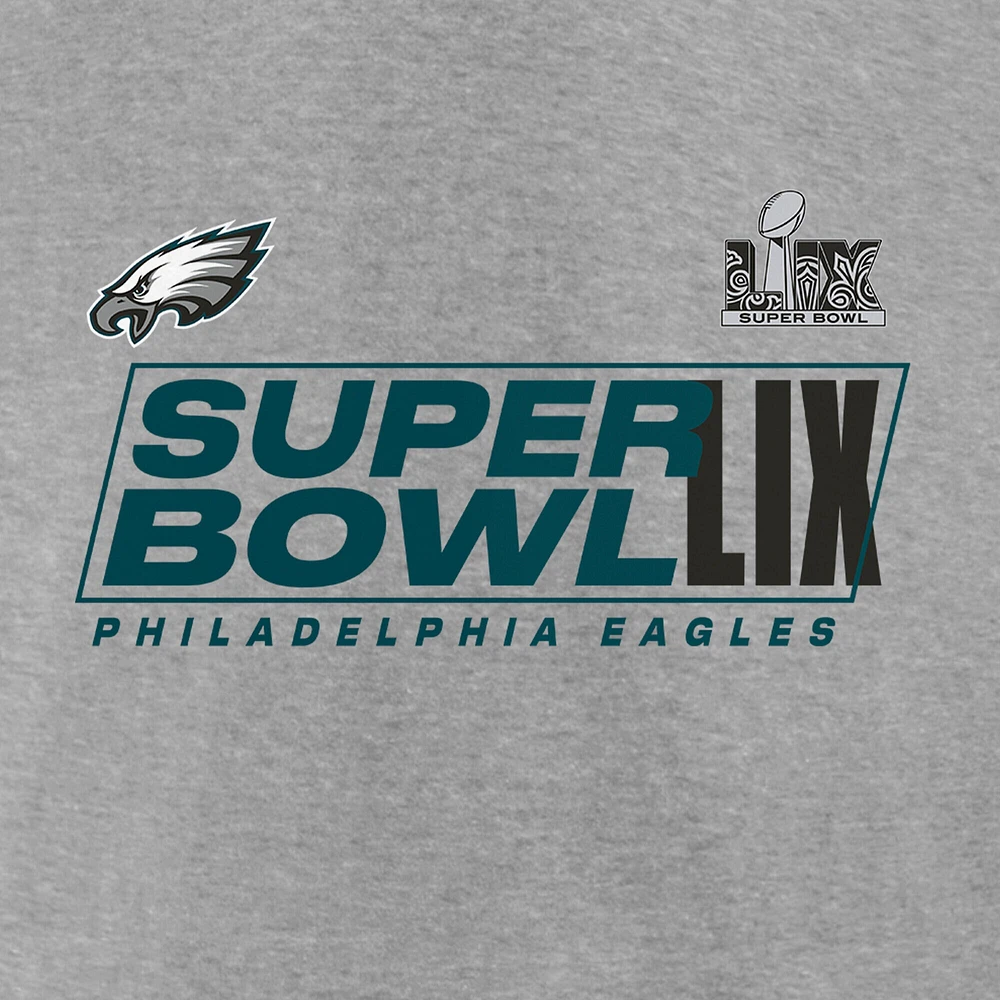 Men's Fanatics  Heather Gray Philadelphia Eagles Super Bowl LIX Big & Tall Roster T-Shirt