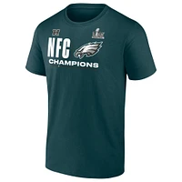Men's Fanatics  Midnight Green Philadelphia Eagles 2024 NFC Champions Big & Tall Hail Mary T-Shirt