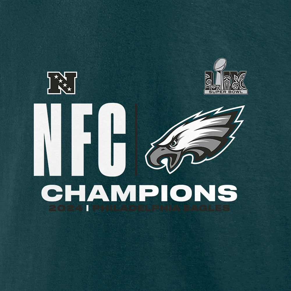 Men's Fanatics  Midnight Green Philadelphia Eagles 2024 NFC Champions Big & Tall Hail Mary T-Shirt
