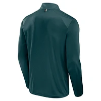 Men's Fanatics Midnight Green Philadelphia Eagles Defender Long Sleeve Quarter-Zip Jacket