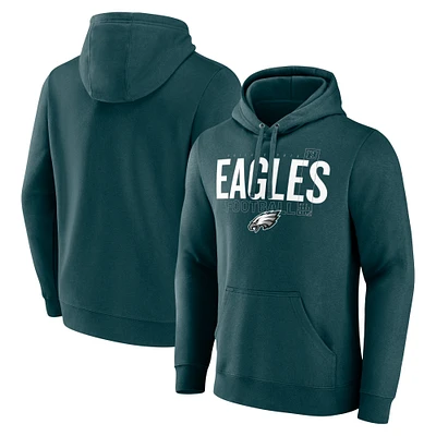 Sweat à capuche enfiler Fanatics Midnight Green Philadelphia Eagles Pylon Outline pour homme