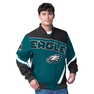 Veste à boutons-pression G-III Extreme Green Philadelphia Eagles Maximum Racing pour homme