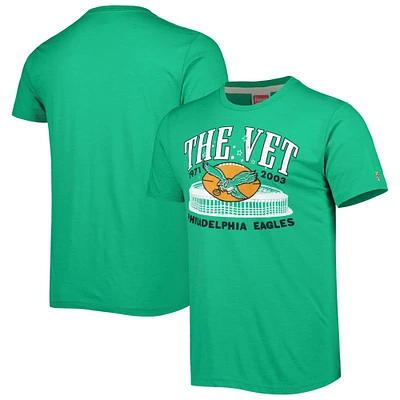 Men's Homage Green Philadelphia Eagles Stadium Tri-Blend T-Shirt