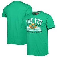 Men's Homage Green Philadelphia Eagles Stadium Tri-Blend T-Shirt