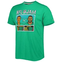 Men's Homage Randall Cunningham & Reggie White Heather Kelly Green Philadelphia Eagles NFL Jam Retired Tri-Blend T-Shirt