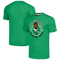 Men's Homage Saquon Barkley Kelly Green Philadelphia Eagles Caricature Player Tri-Blend T-Shirt