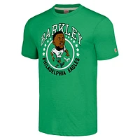 Men's Homage Saquon Barkley Kelly Green Philadelphia Eagles Caricature Player Tri-Blend T-Shirt