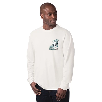 T-shirt à manches longues pour homme Margaritaville Mint Philadelphia Eagles It's Five O'Clock Somewhere